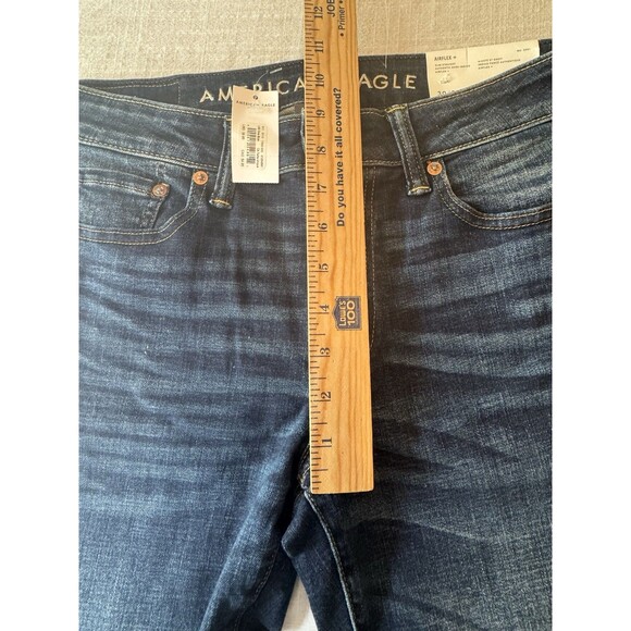 NWT American Eagle Airflex + Slim Straight Jeans Men 30x32 Authentic Dark Indigo - Picture 7 of 11